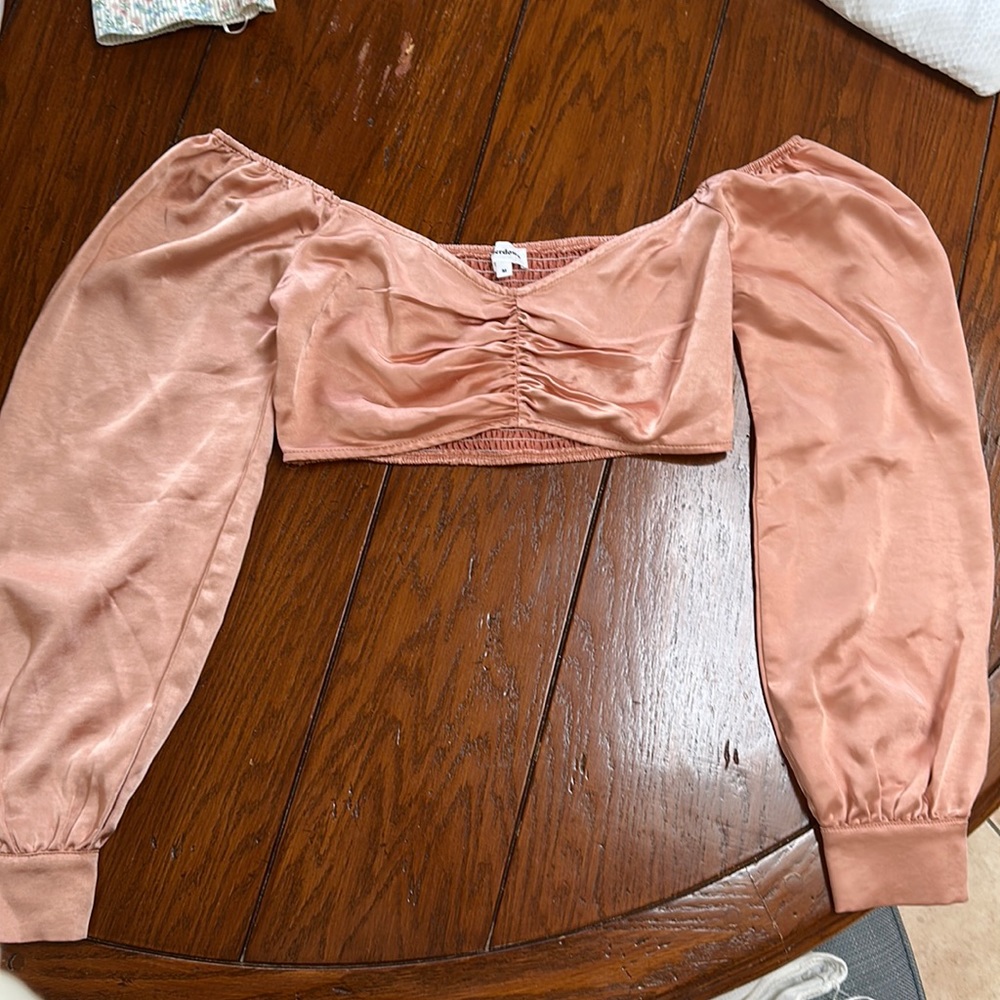 Superdown Blush Crop Top